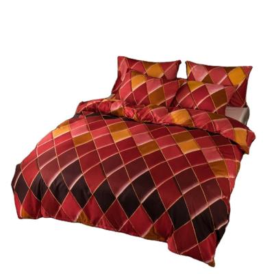 China Wholesale Luxury Orange Folded Bedspread Cotton Comforter Set Bed Sheet Bedding Set With Pillowcase for sale