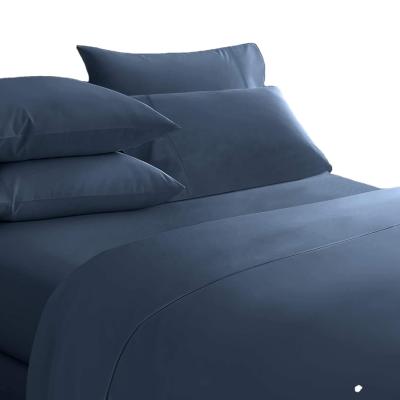 China Wholesale Folded Solid Color Polyester Fiber Bedding Set 4pcs Duvet Cover Full Size Pillow Case for sale