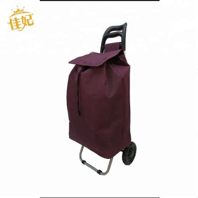 China 2022 New Oxford Style 600D Folding Trolley Folding Makeup Case, Backpack Trolley, Shopping Cart for sale