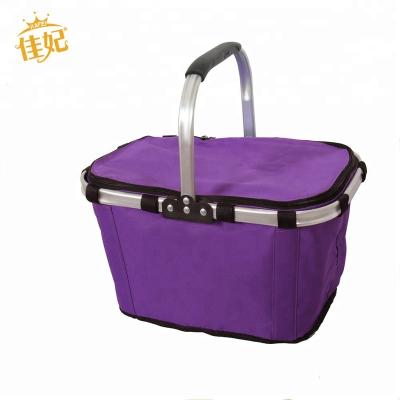 China Keep Hot Collapible Plastic Stroe Folding Carry Shopping Food Basket for sale