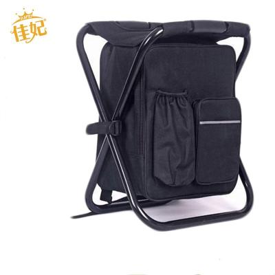 China Travel Backpack Folding Folding Camping Hunting Fishing Stool With Cooler Bag for sale