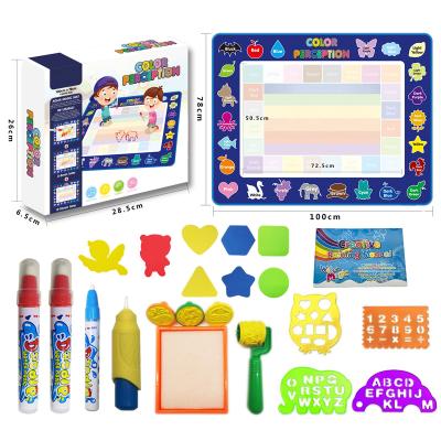 China Drawing Tool 100x78cm Scribble Mat Magic Doodle Water Doodle Drawing Mat Kids Toys for sale