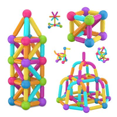 China Building Toy Amazon Hot Selling STEM Toy Education Magnetic Ball and Stick Building Block Set Magnetic Toys for sale