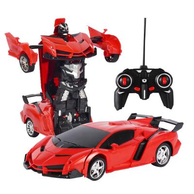 China RC hobby hot selling robot car rc toys kids rc deformation car remote control robot for sale