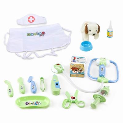 China Hot Sale Plastic Toy Pretend Play Pet Medical Toy Vet Kit For Kids Vet Kits for sale