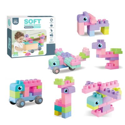 China Toy Soft Building Blocks Baby Teether Bite Block Toddler Children Building Blocks Toys for sale