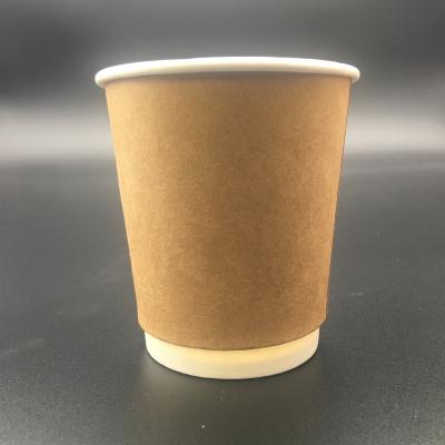 China Disposable Spill Proof Take Away Kraft Paper Coffee Cup for sale