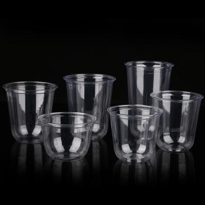 China Compostable Beverage U Shape 16oz 500ml Pla Cups for sale