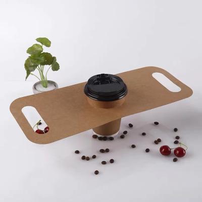 China Recycled Materials Paper Coffee Cup Tray Holder Takeaway Wholesale for sale