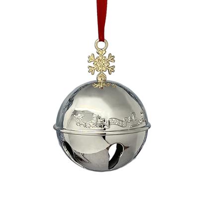 China Christmas Day Decoratiom Snowflake Sleigh Bell Ornaments, Christmas Decoration Supplies 2023 Custom Christmas Ornaments, Christmas Ball Tree Ornament for sale