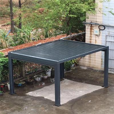 China Aluminum Canopy Roof Pergola Customized Design Easily Assembled Outdoor Motorized Pergola for sale