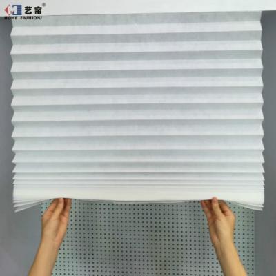 China Convenience Eco - Friendly Paper Pleated Shade Blind Semi Permanent Blinds For Window for sale