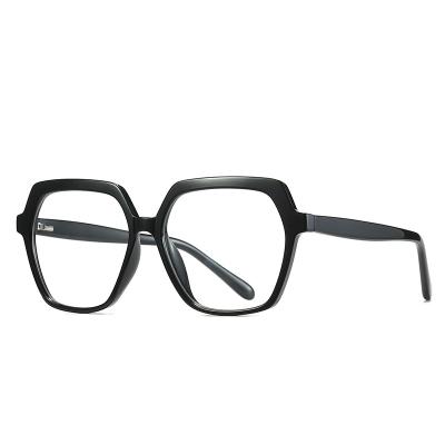 China Best Selling Optical Frame TR90 Oversized Frame CP Temples Anti Blue Light Eyeglasses for sale