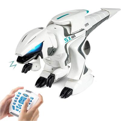 China Follow Me Infrared Touch Sensing Smart Dinosaur Rogramming Toy RC Stop Robot Dancing Dinosaur for sale