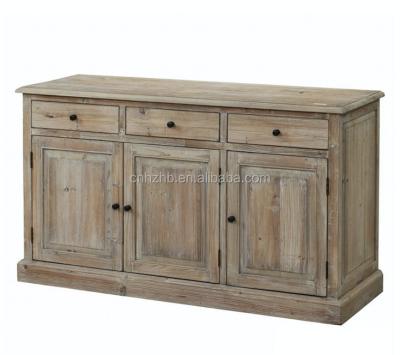 China Solid Wood Antique European Living Room Designer Furniture Reclaimed / Recycled Wood Sideboard Sideboards for sale