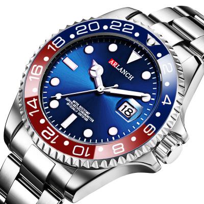 China Automatic Date Brand Watch Men Luxury Sports Watches Bezel Sapphire Glass Date Stainless Steel Rotary Quartz Wristwatches for sale