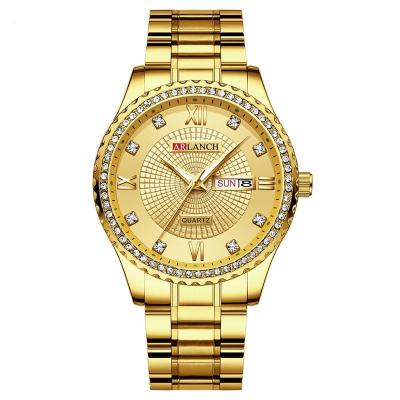 China Hot Selling Day/Date Quartz Men Watch Relogio Feminino Top Class Brand Watch Gold Quartz Gift Clock Dress Luxury Wrist Watch for sale