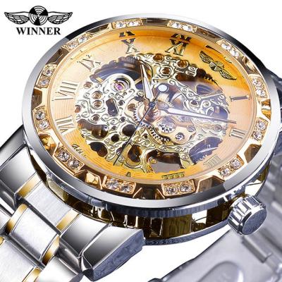 China Water Resistant Factory Classic Stainless Steel Mechanical Wristwatch Clock Skeleton Watches Men Automatic Watch for sale