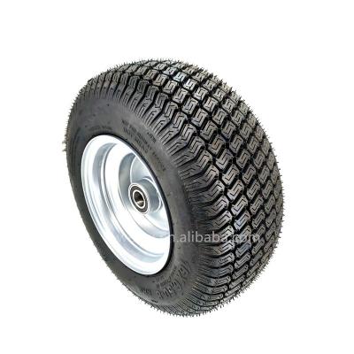 China High Quality Lawn Car Wheels Tires 16x6.50-8 Rim With Axle Tube Length 82mm Bearing 6205 Lawn Car Wheels for sale