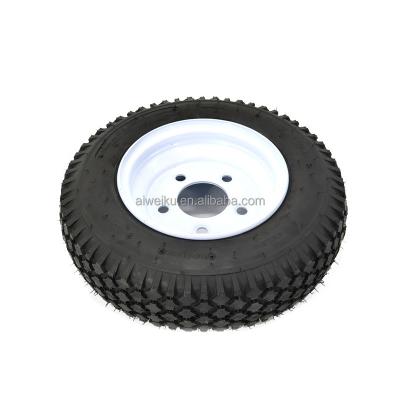 China Wheel 4.80/4.00-8 High Quality Rubber White 6 PAIRS Rim Trailer Tires for sale