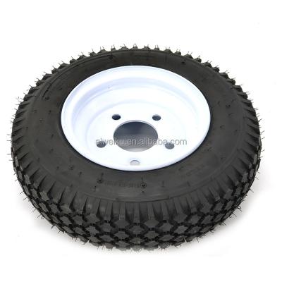 China 6 PAIRS High Quality Rubber Wheel 4.80/4.00-8 White Rim Tool Cart Tires for sale