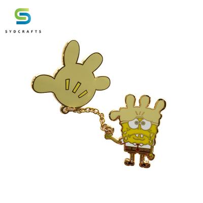 China Cute China Metal Lapel Pin Cartoon Cute Hard Enamel Badge Pin for sale