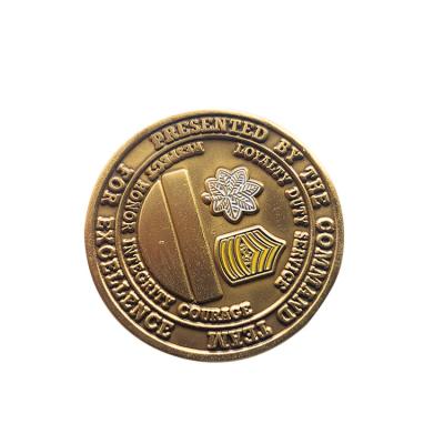 China China OEM Design Stamping Metal Coin Custom Metal Embossed Souvenir Challenge Coin for sale