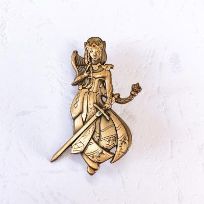 China USA Factory Direct Selling Custom Die Struck Antique Metal Badge Die Struck 3D Art Lapel Pin for sale