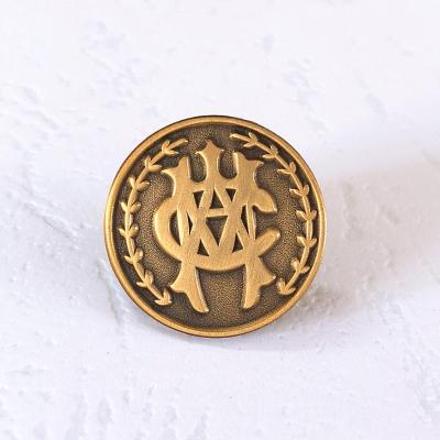 China Custom Antique USA Gold Lapel Pins Die Struck Pin Badge Souvenir No MOQ High Quality for sale