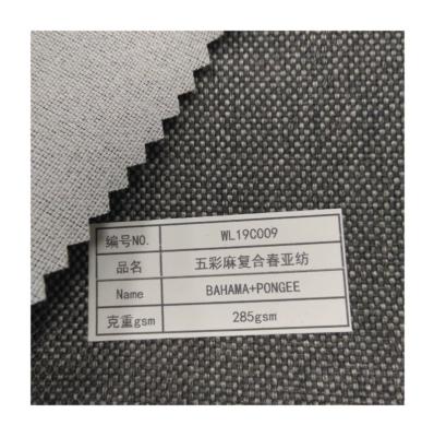 China Tear-Resistant Pongee Backing 100% Polyester Linen Fabric for sale