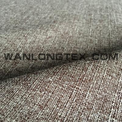 China Wholesale Brushed Line Fire Retardant Faux Canvas Sofa Upholstery Fabric /Polyester Sofa Cover Fabric for sale