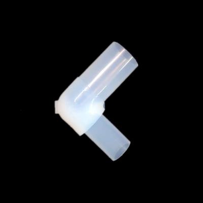 China Plastic OEM, Various Sizes of PFV 90 Degree Plastic Adapter Elbow, Engineering Plastic Parts for sale