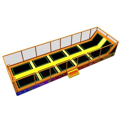 China Foam pit Cheap Prices Infantil 4 In 1 Rectangular Springs Trampoline Bed Bungee Park Outdoor Board For Adult for sale