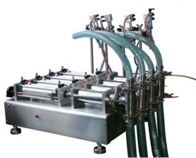 China High efficiency 4 heads piston liquid filler/pneumatic filling machine for sale