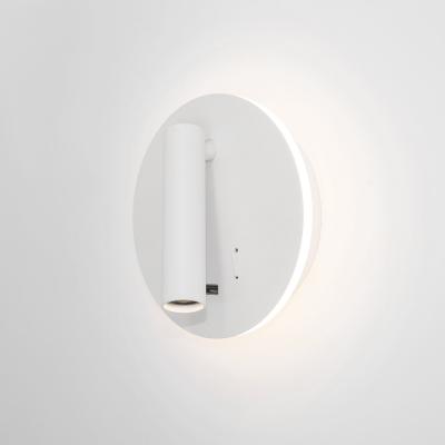 China Modern 6W Round Reading Light With Halo Ring And USB Port for sale