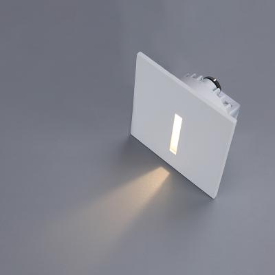 China Modern Indoor Outdoor Indoor 3w Square Stepping Lighting 100-240V Recessed Led Wall Stair Light Step Light for sale