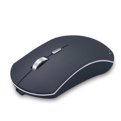 China High Quality Mini USB Rechargeable 2.4G Curved Ergonomic Wireless Mouse for sale