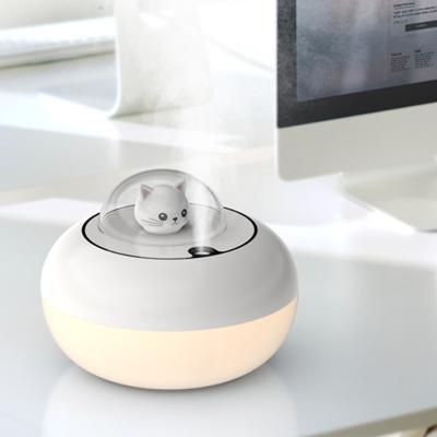 China Cat Air Humidifier Cute Animal Car USB Air Humidifier with Colorful Night Light Cool Mist Humidifier for Bedroom Quiet Operation for sale