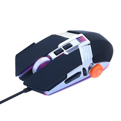 China OEM factory sales direct gaming mouse 7D 2400DPI RGB light effect colorful cable mouse for sale