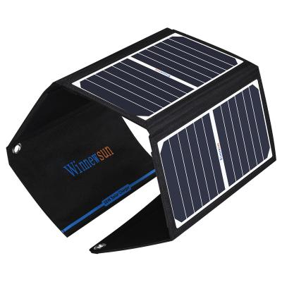 China Solar Panel Charging 12v 28w Portable Outdoor Mono Flexible Thin Film Solar Panel For Mobile Phone Backup Folding Charging Solar Charger for sale