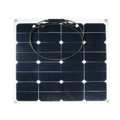 China Solar High Efficiency Semi Flexible Solar Cell 22% 50w 60w 80w 90w 100w Portable Solar Panel for sale