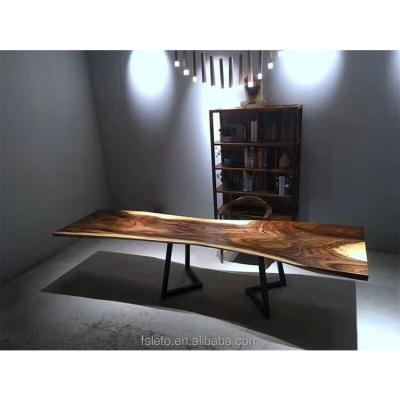 China Customized South America Walnut Slab Wood For Living Edge Dinner Table, Living Edge Coffee Table for sale