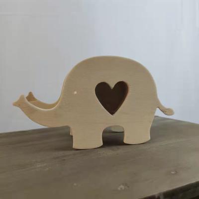 China Wooden Coin Bank Piggy Bank Safe Elephant Customized Savings Fund Change Box Wooden Coin Bank for sale