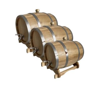 China 25L Wine Wooden Wine Barrel Storage For Wine Wooden Wine Barrel With Stainless Steel For Sale for sale