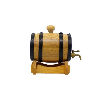 China Custom Logo Wine Oak Wooden Wine Barrel Storage For Whiskey Rum Bourbon Tequila Beer for sale