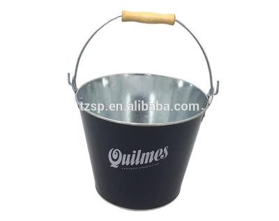 China High Quality Viable Round 5L Metal Ice Bucket Sheet Galvanized Ice Bucket For Beer Ice Bucket Metal for sale