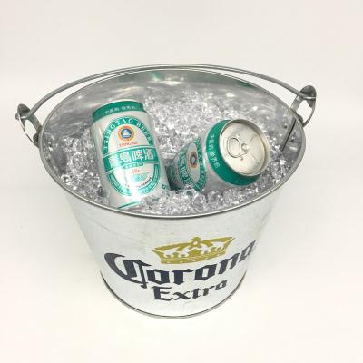 China Customized High Quality Viable Metal Ice Bucket Stainless Steel Large Ice Bucket Beer Oval Ice Bucket For Sale for sale