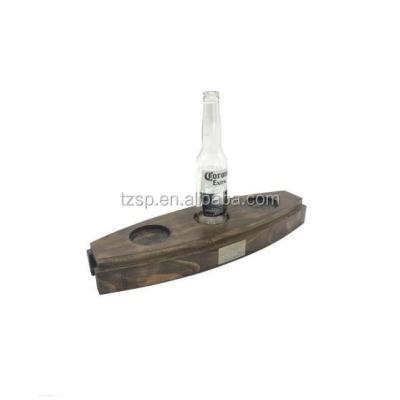 China New Design Solid Pine Shape Custom Made Solid Pine Logo Hot Selling Viable Wooden Bottle Rack For Beer 3 for sale