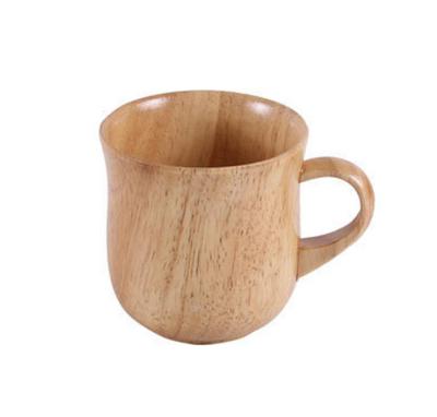 China Customized Viable Handmade Rubber Wooden Mug Coffee Mug Beer Wooden Rubber Wooden Mug for sale