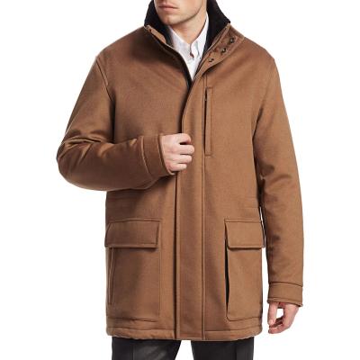 China Reversible custom made unisex windproofr jacket solid color woolen parka empty coat for men for sale